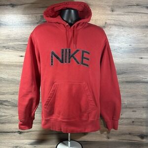 Vintage Nike Hoodie Men's Size Large Estimate Red Pullover Y2k No Tag